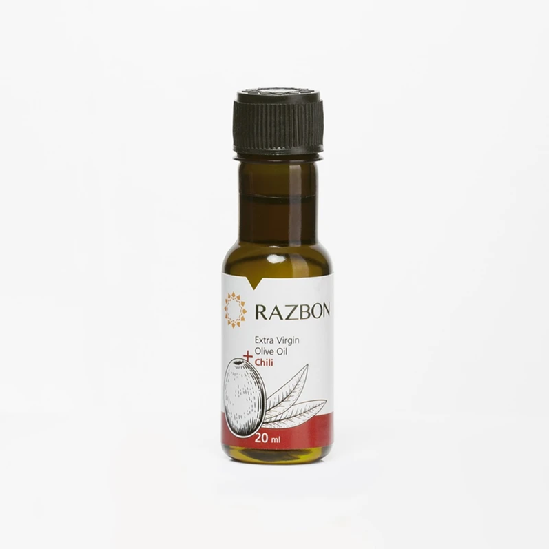 روغن زیتون با بو فرابکر تک نفره با طعم چیلی رزبن - 20 میلی لیتر